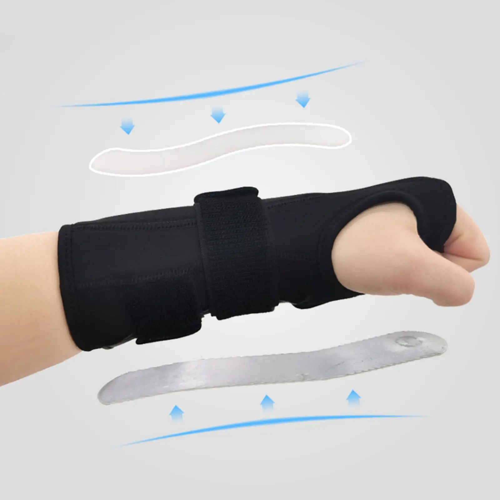 Wrist Brace Carpal Tunnel Detachable Protective Steel Plate Wrist Wraps Protect and Stabilize Wrist Guard for Weight Lifting