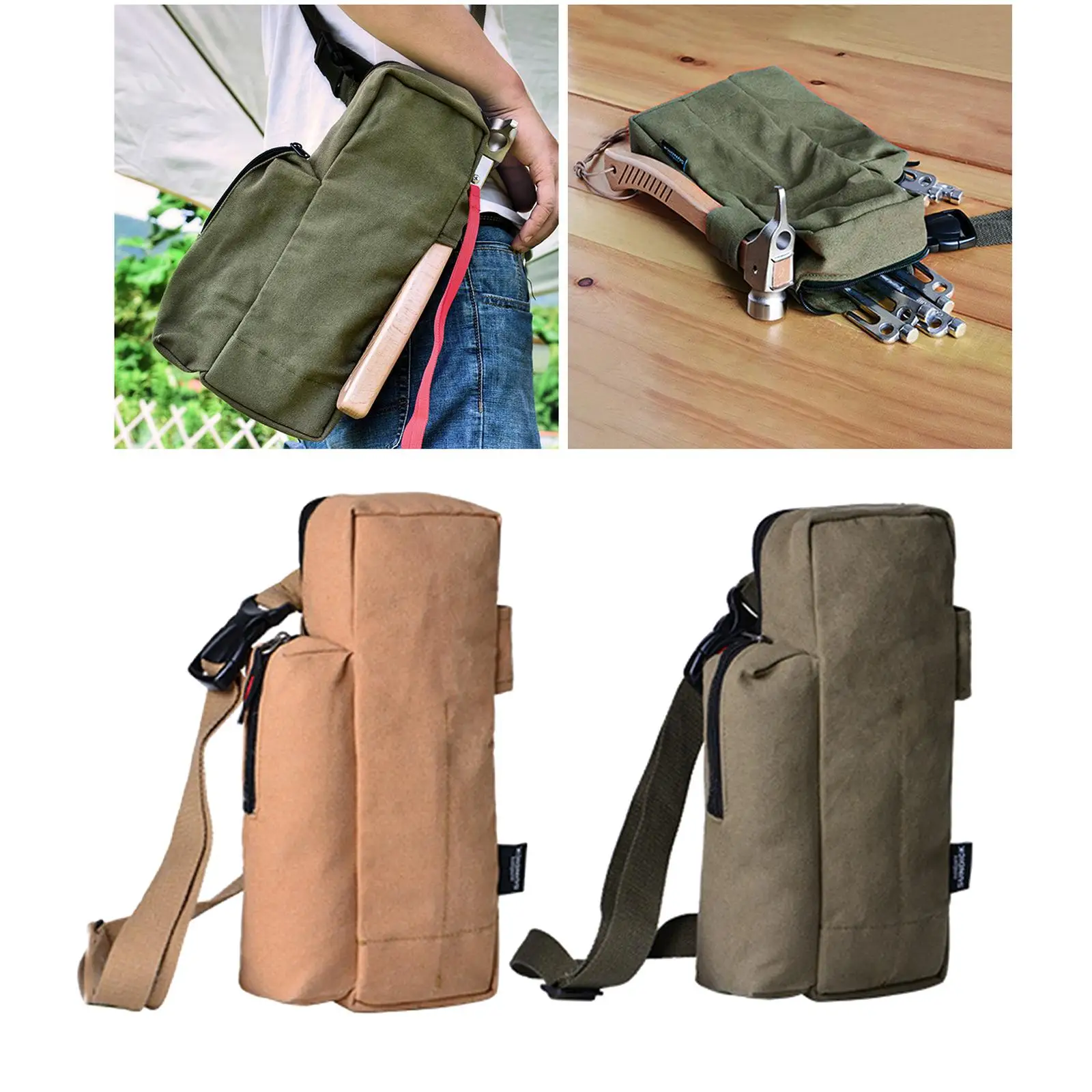 Camping Canopy Tent poles Pegs Hammer Storage Bag Thick Trekking Pole  GG5 