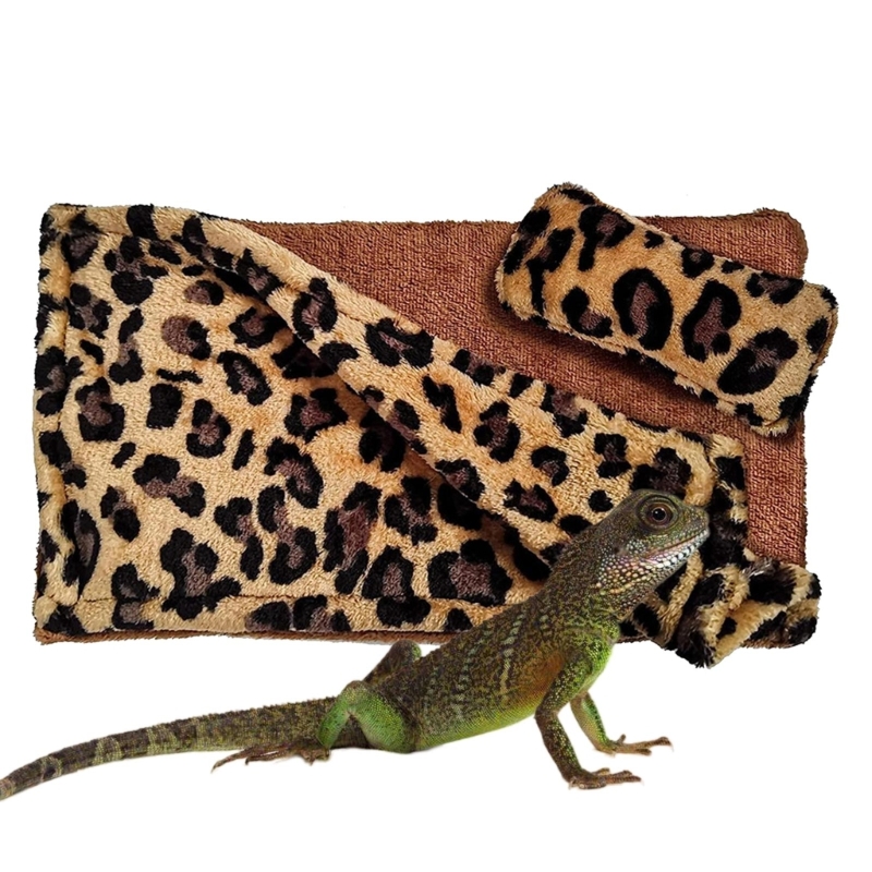 Title 7, Terrarium Sleeping Bed for Reptiles LeopardPrin...