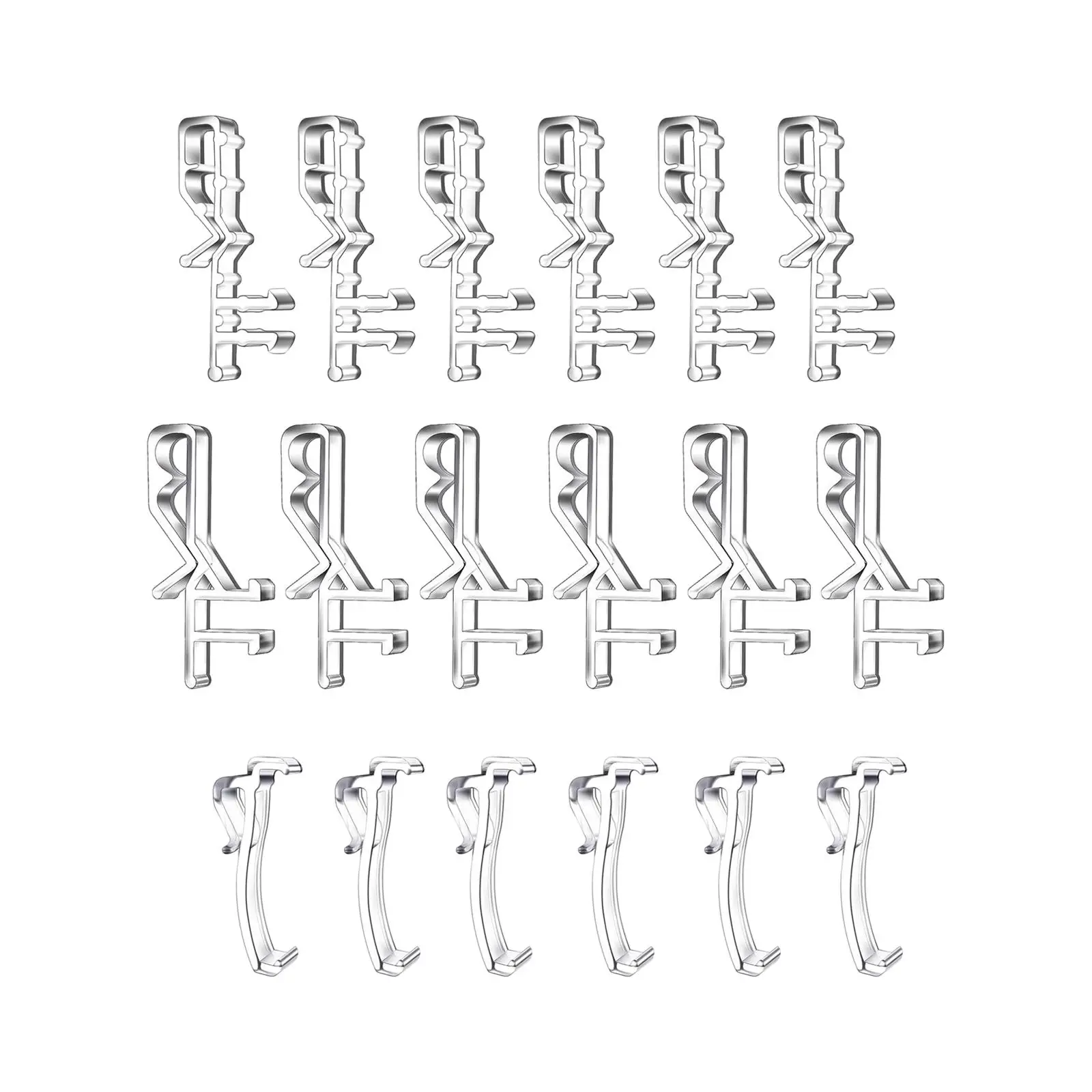 18x Channel Valance Clips Blind Channel Cover Clips Transparent Valance Retainers for Bedroom Living Room Home Kitchen Office