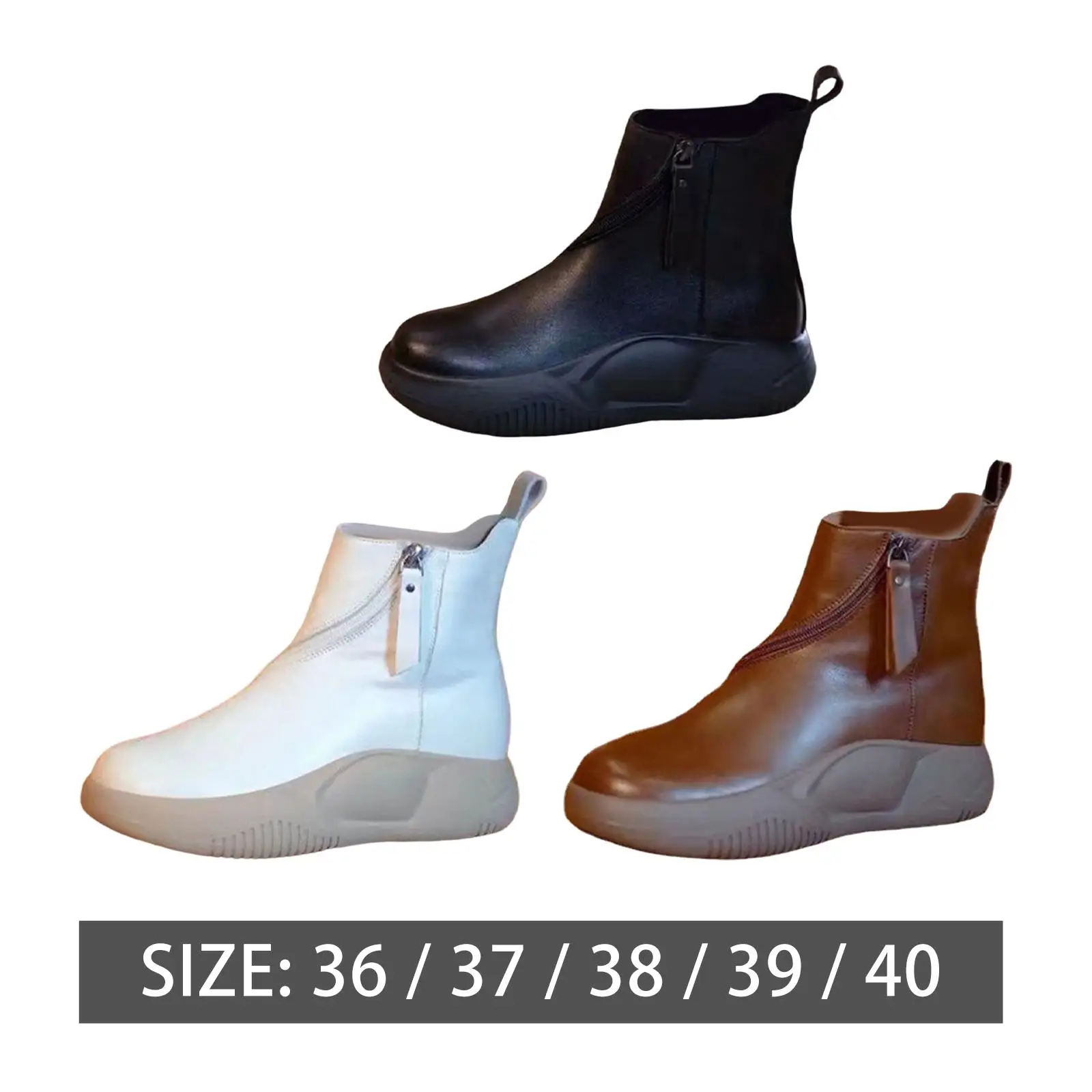 Fashion Autumn Short Boots with Zipper Ankle Boots Women Boots for Ladies Birthday Gifts