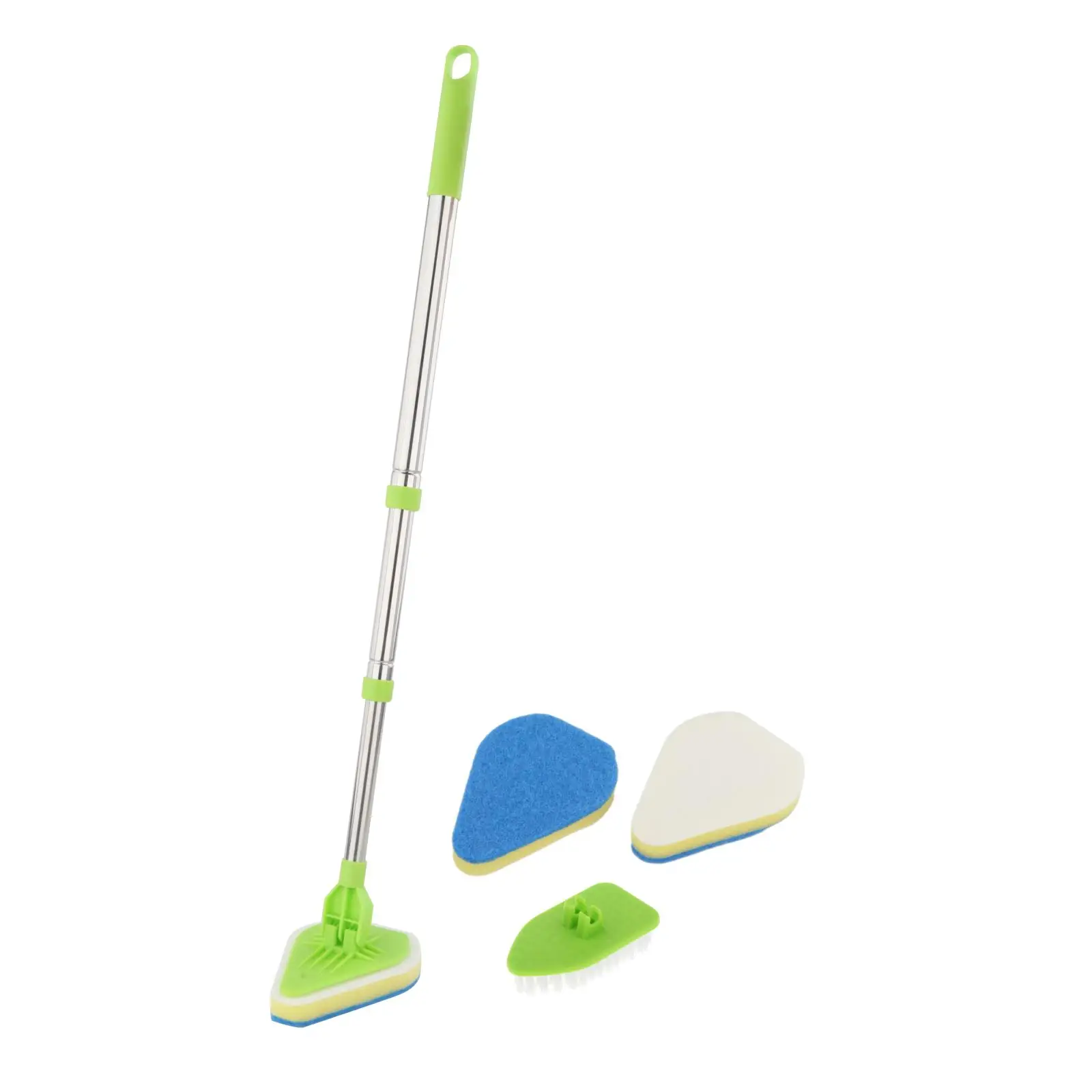 Cleaning Brush w/ Adjustable Handle Sponge Brush Tile Floor  Scrubber Home Brush