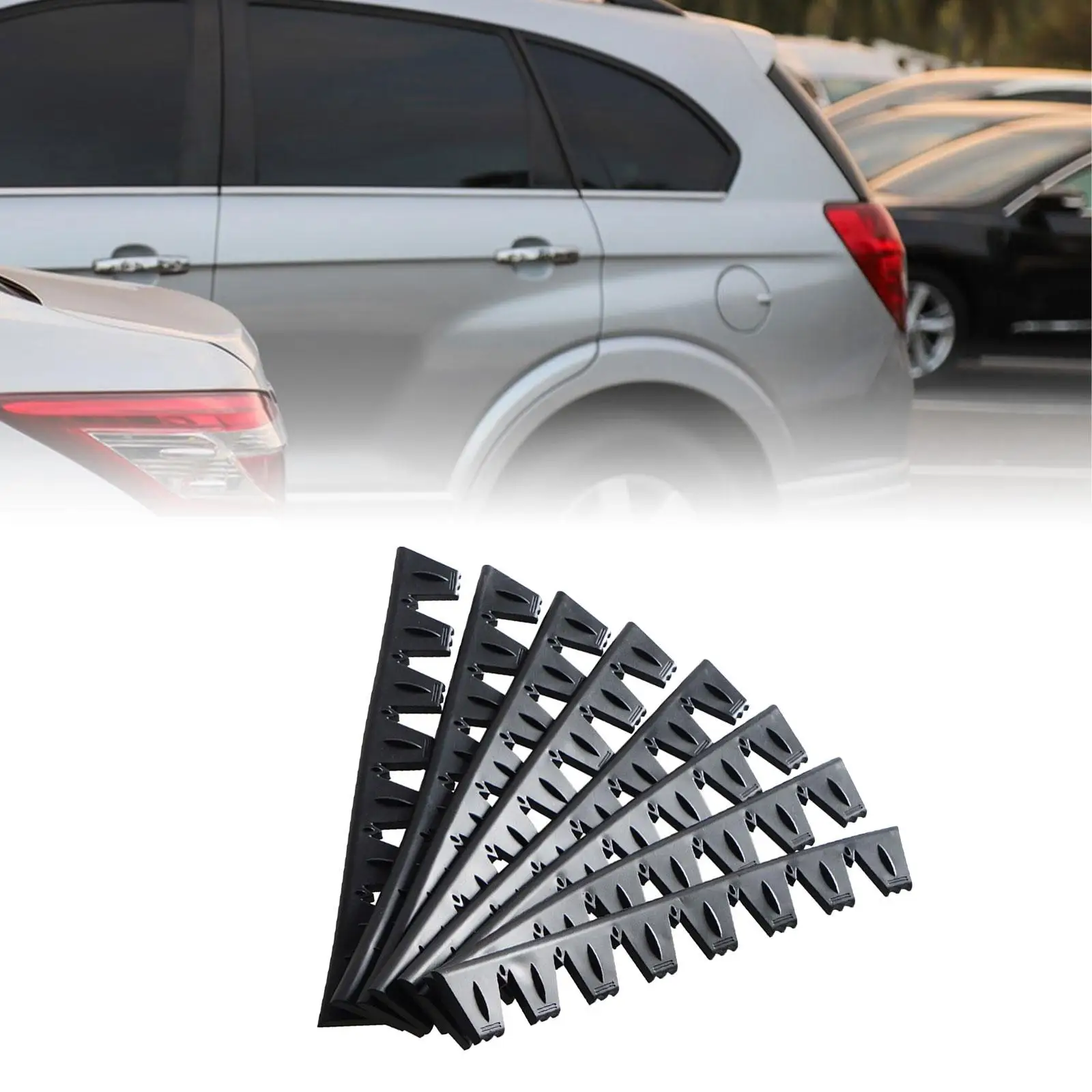 8Pcs Front Bumper Protector for Lowered Cars Carbon Fiber splitters