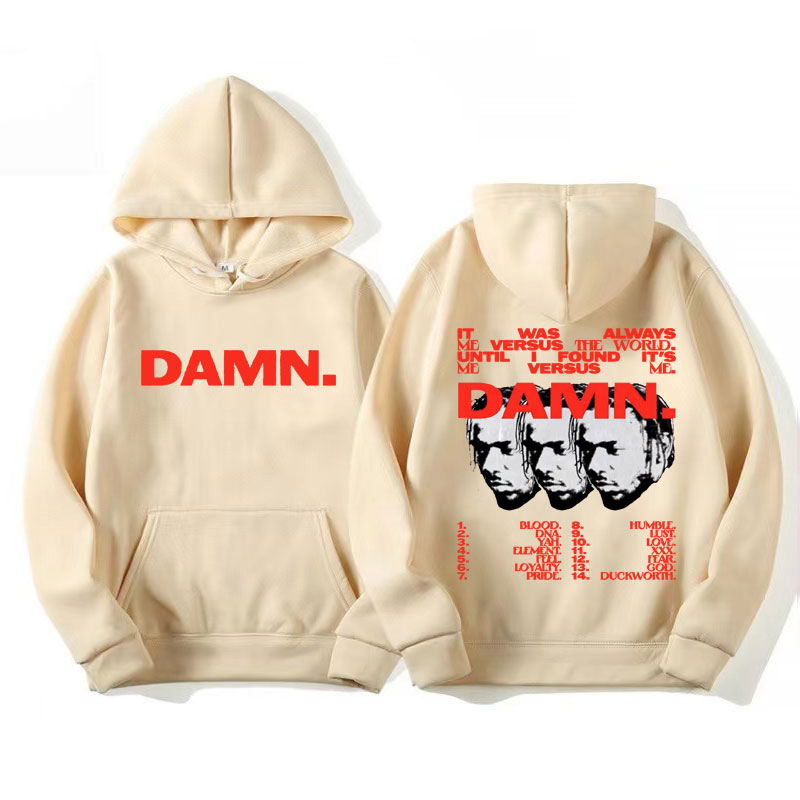 Title 6, Kendrick Lamar Damn Print Hoodies Rap Hip Hop V...