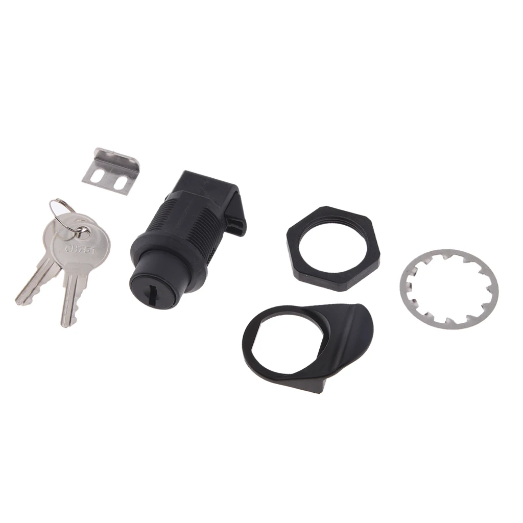 Push Button Latch Replacement Lock Key Set for Southco 93-313 Glovebox Lock Boat ABS Plastic + Stainle Steel