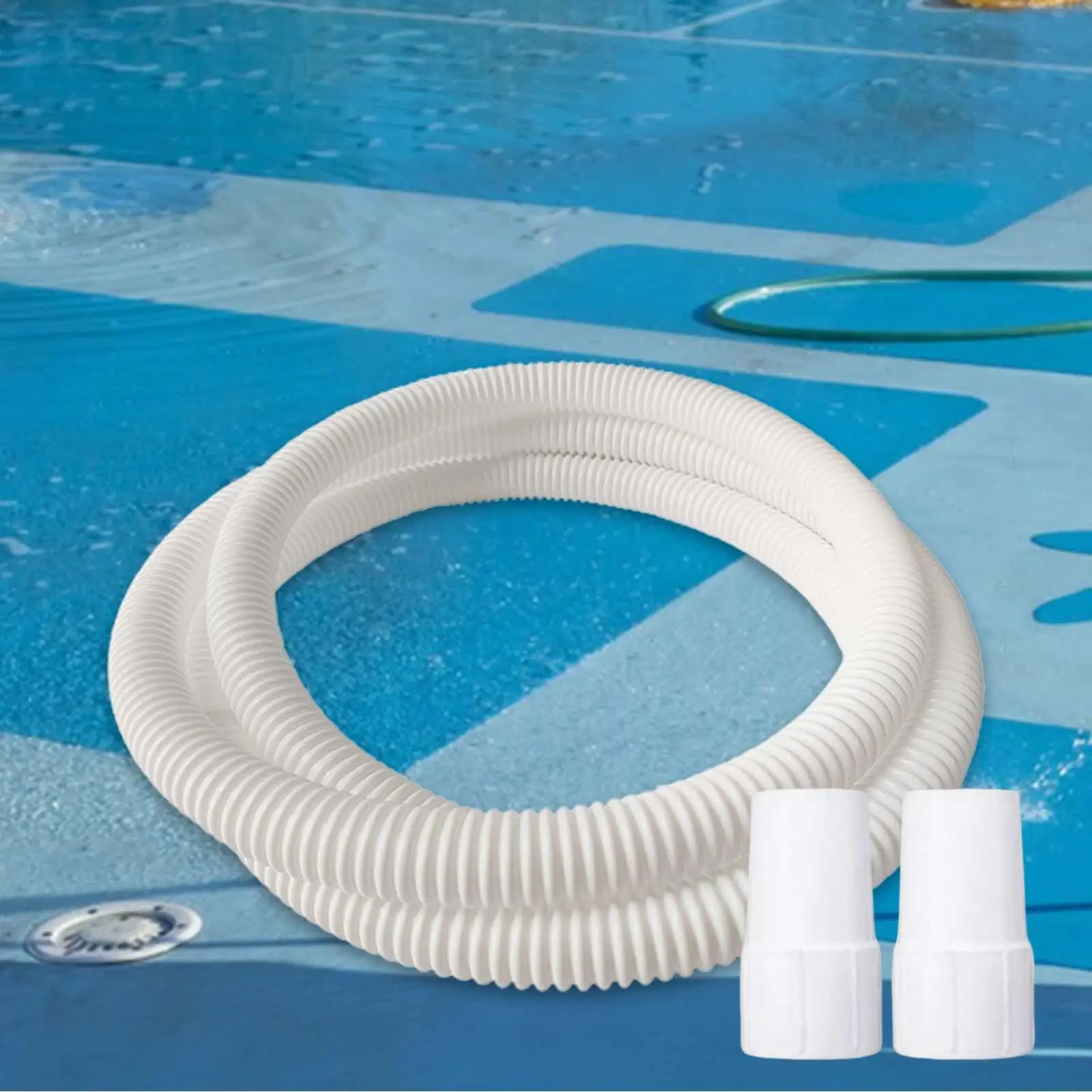 Ground Pool Vacuum Hose, Pool Vacuum Pump Hose, 32mm Diameter, Pool Filter Pump with Swivel Cuff for Swimming Pool Cleaning
