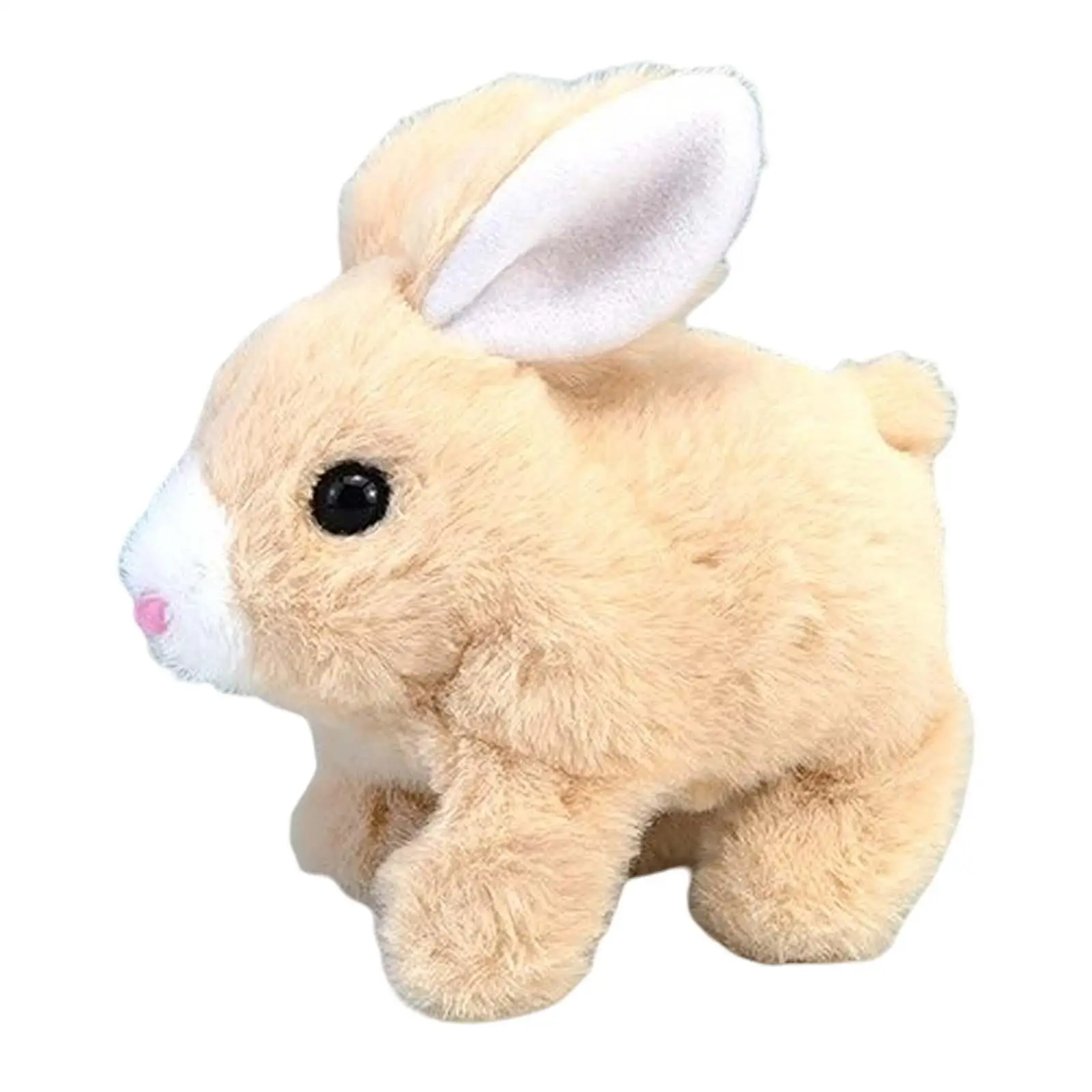 Electronic Rabbit Interactive Plush Toy Wiggling Ears Early Education Toy Novelty with Sound for Bedtime Friend Kids Toy