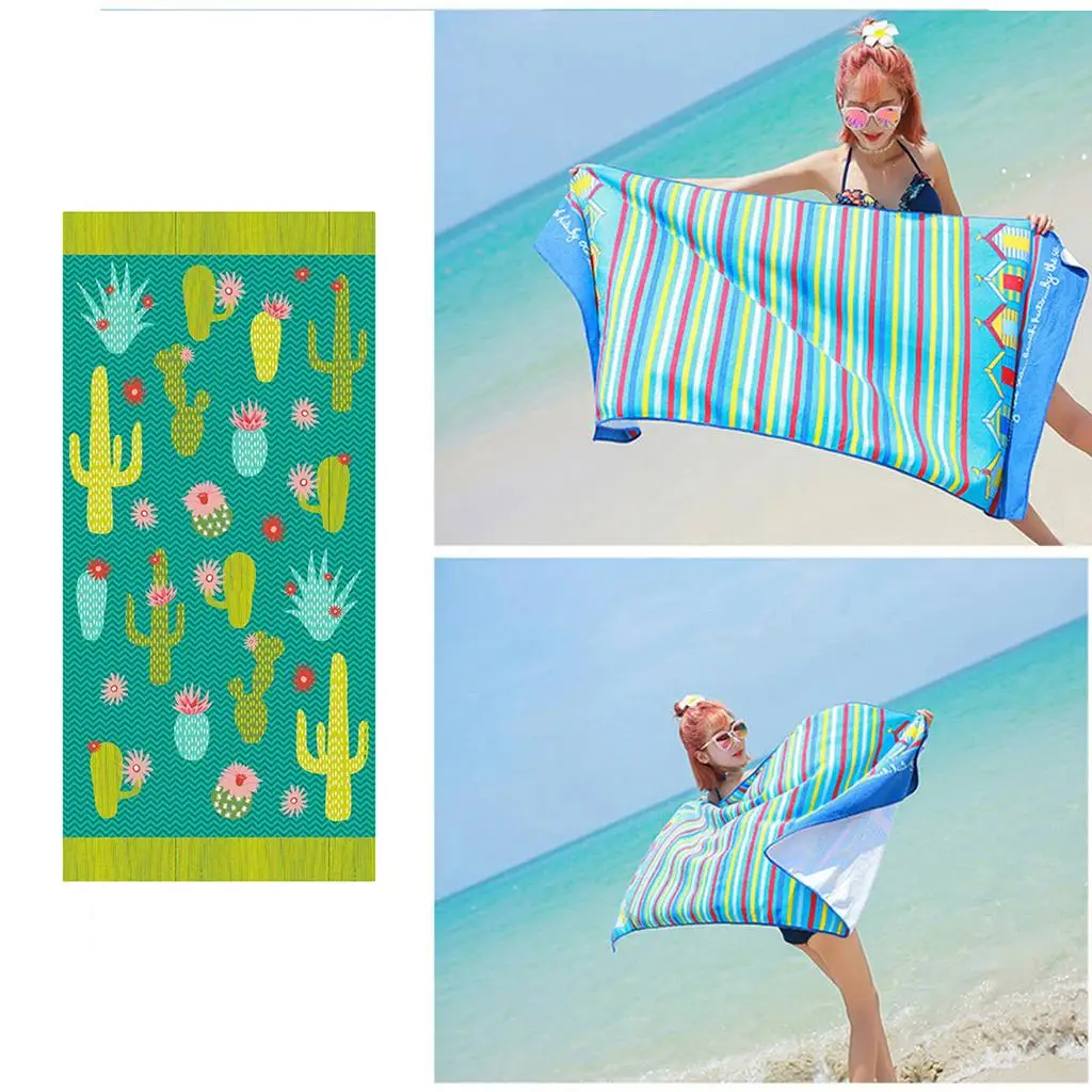  Soft Polyester Beach Saunas Towel Absorbent Gym  Bath Pool Sunbathing Towels  Camping 50x70cm