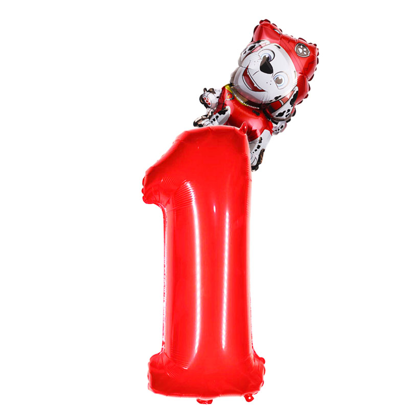 Cartoon Pfote Patrol 32 Zoll Anzahl Folienballons Chase Skye Rubble Kindergeburtstag Party Dekoration Ballon Kinderspielzeug – Detail 2