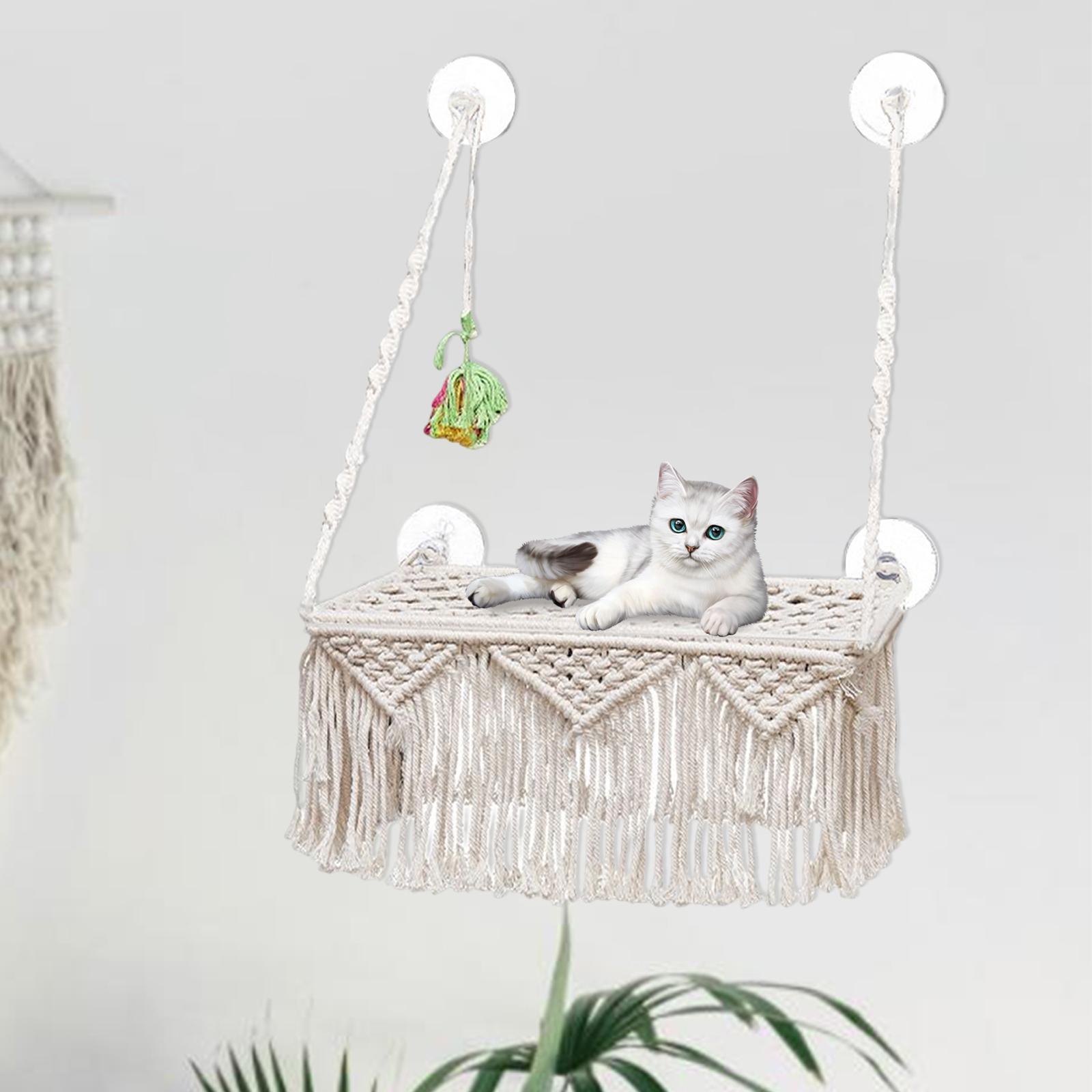 Title 5, Macrame Cat Hammock Saving Boho Sem Tapete Cama...