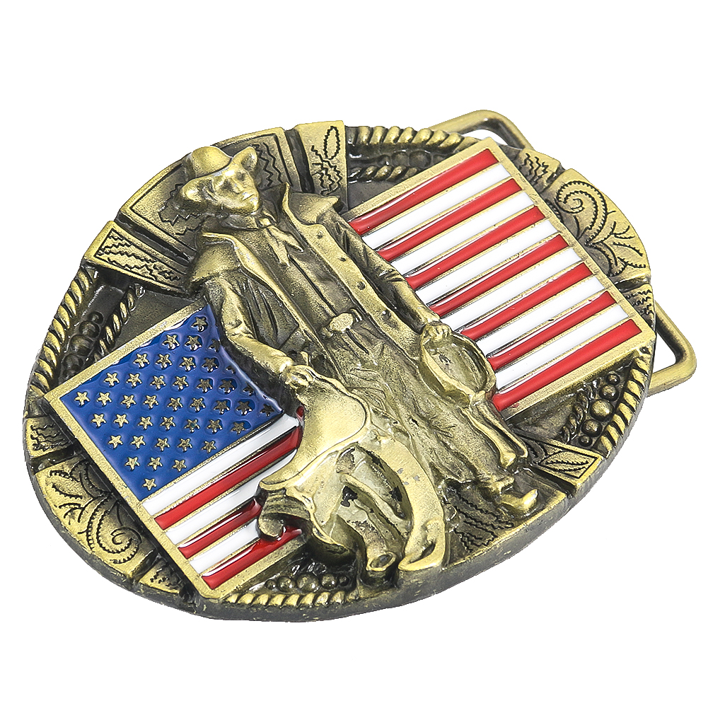 1PC Zink-legierung Amerikanische Flagge Gürtel Schnalle Western Cowboy Retro Casual Gürtel Schnalle Ring Kleidung Dekorative Zubehör Handwerk – Detail 4