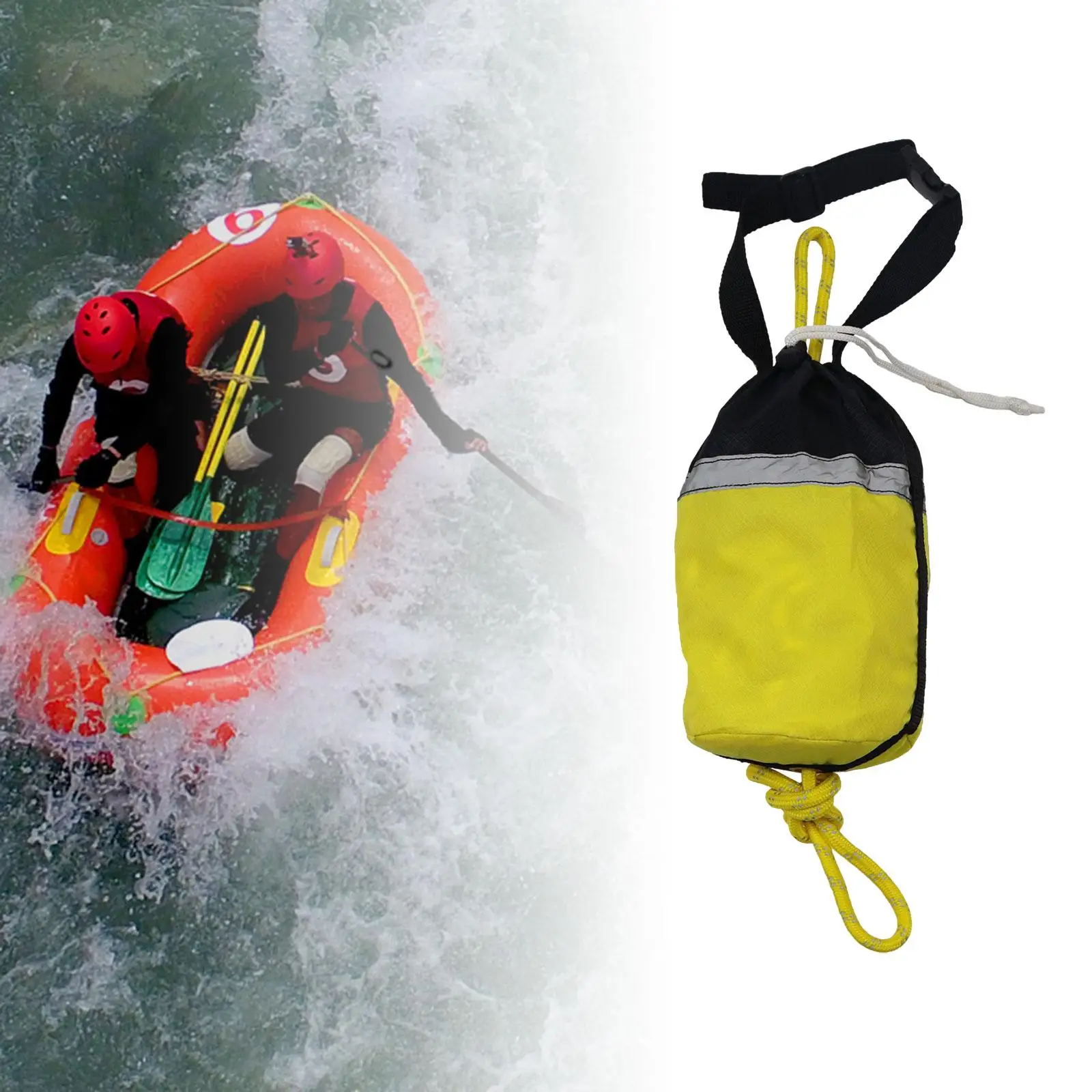Throw Rope Bag Floating Rescue Ropes Throwing Line Throwable Safety Device for Ice Fishing Emergency Buoyant Dinghy Water Sports