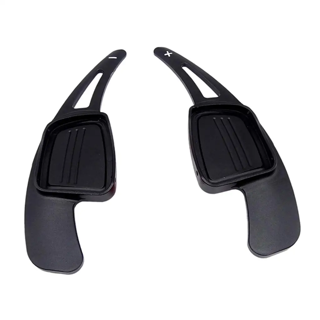2x Steering Wheel Shifter Paddle Extension for A4 B9 Q2 S3 2016 Black