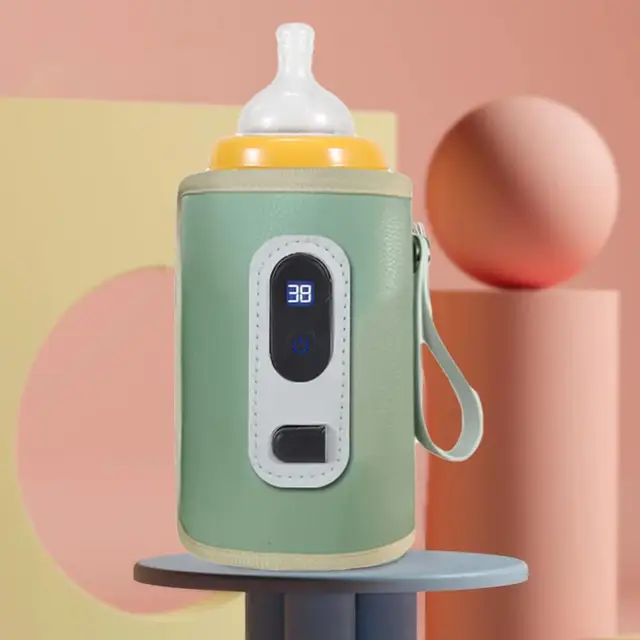 Calentador de leche para bebé con pantalla Digital, bolsa de bebé
