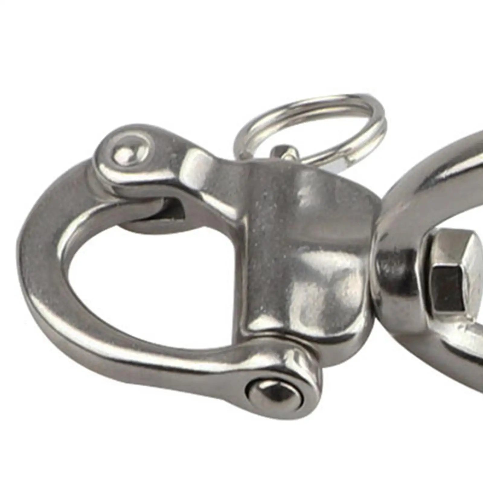 Swivel Snap Shackle Quick Connect 304 Stainless 360 Degrees Rotating Heavy Duty Spring Shackle for Sailboat Marine Sailing