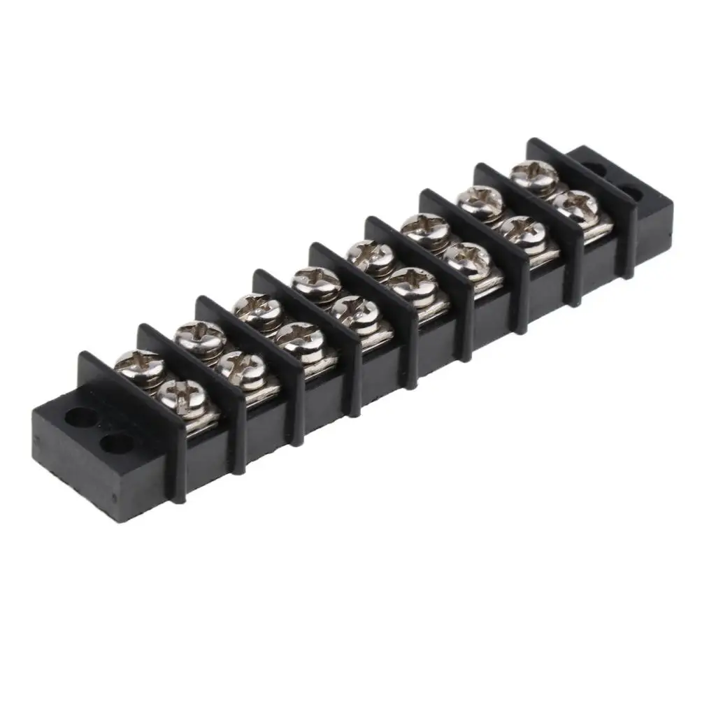 Marine  RV 8 Position 450V 30A Double Row Terminal Block Screw Bus Bar