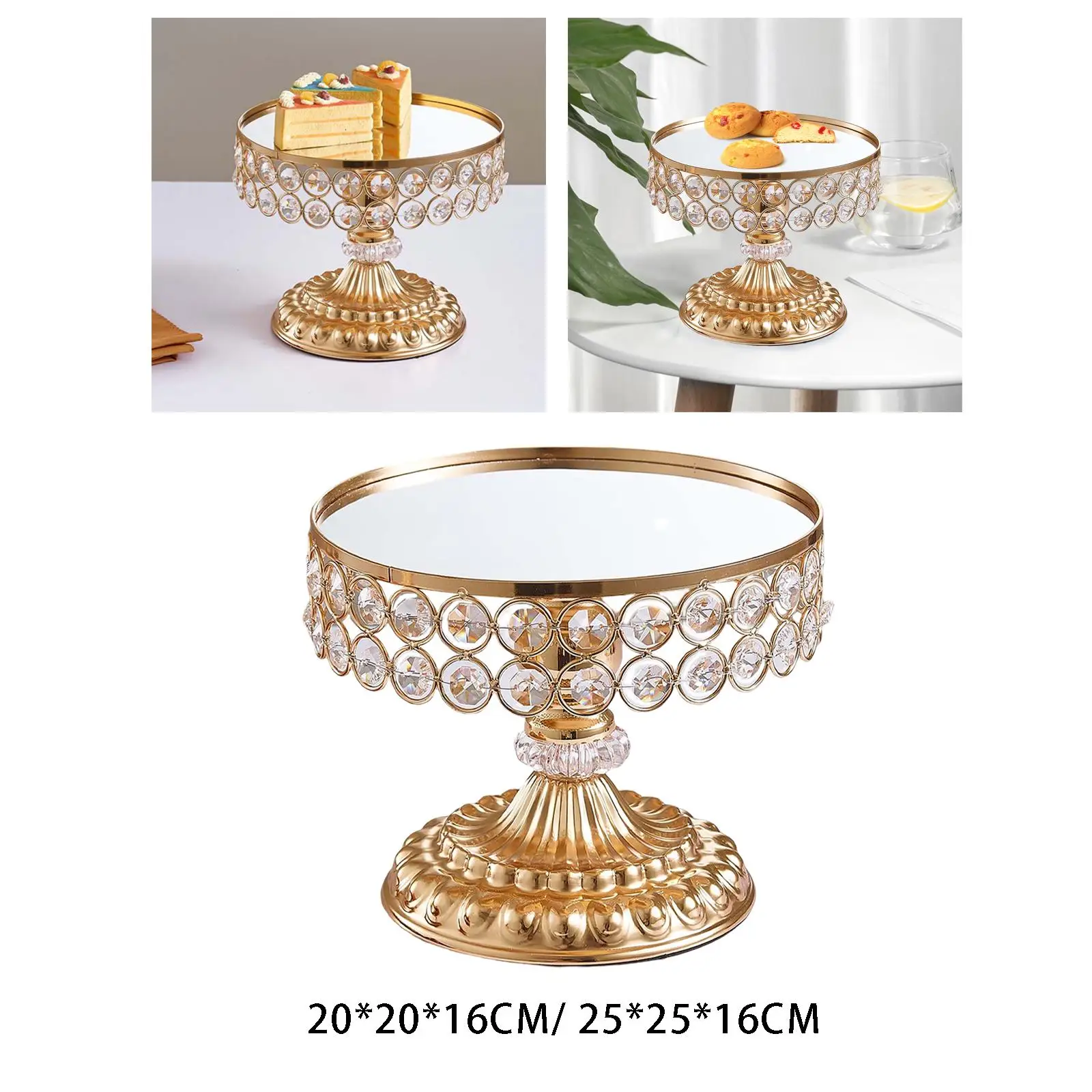 Cake Display Stand Cake Display Server Tray Footed Cake Platter Dessert Cake Stand for Banquet