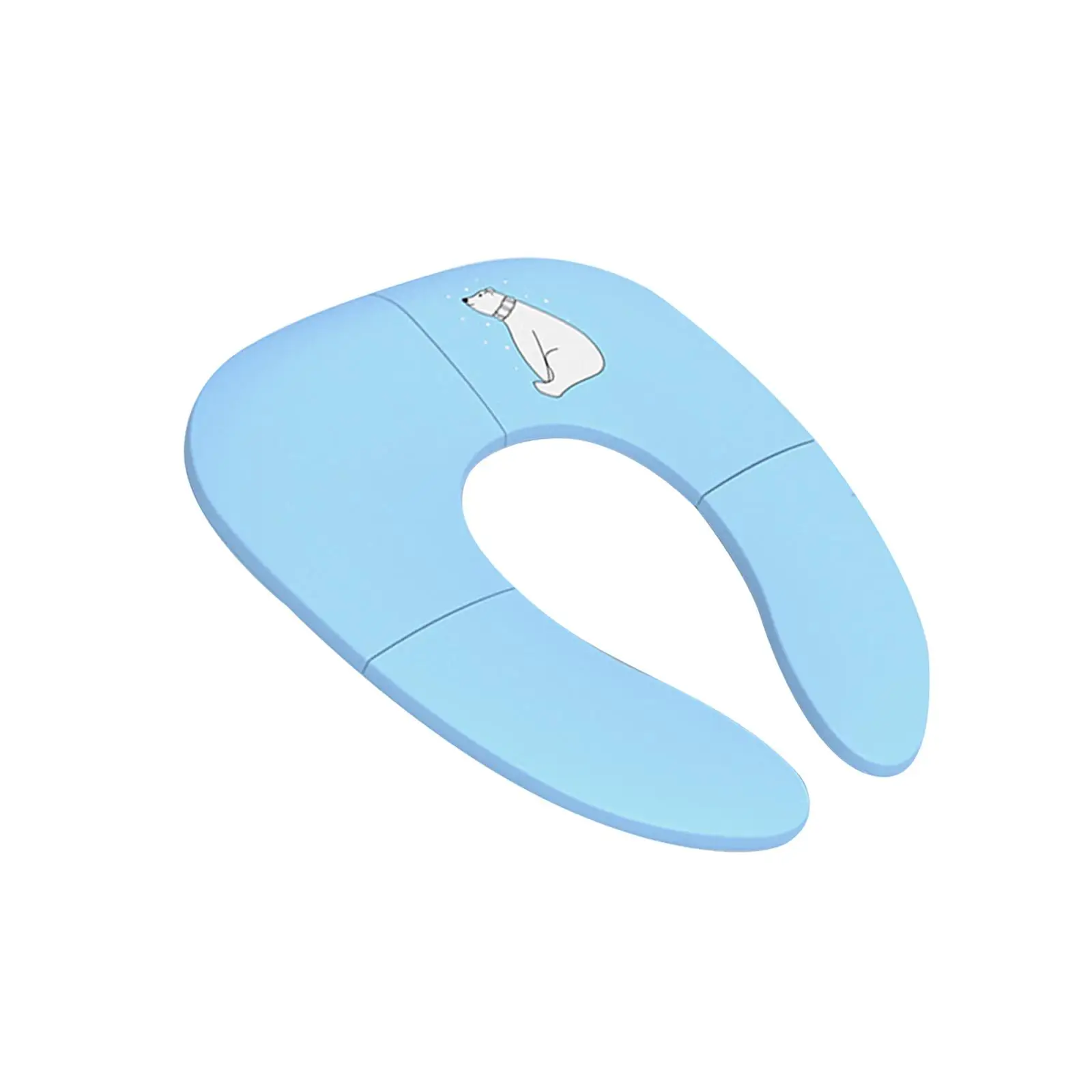 Foldable Toilet Cushion Reusable Potty Ring Portable Toilet Seat Toilet Cover Toilet Ring for Travel Toddler Baby Kids Adults