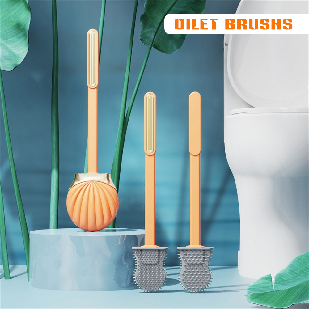 Description Picture 4 of itemToilet Brush Bathroom Silicon Toilet Bowl Brush and Holder Flexible Toilet Bowl Brush Head Easy to Clean Toilet Brushes for