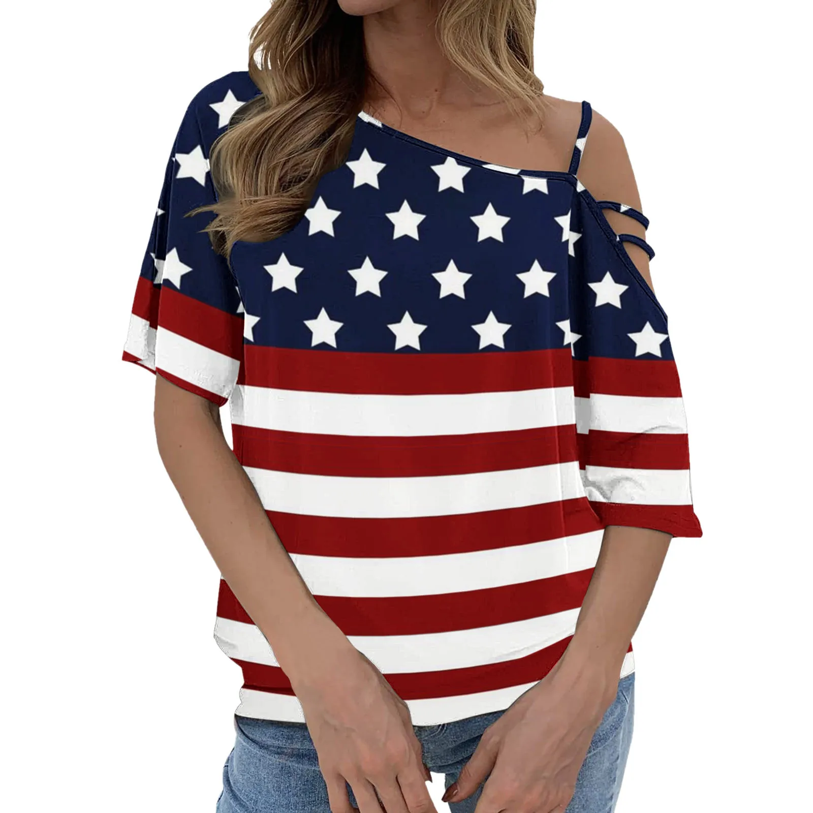 Get cheap goods online Mens American Flag Printing T Shirt Short Sleeve ...