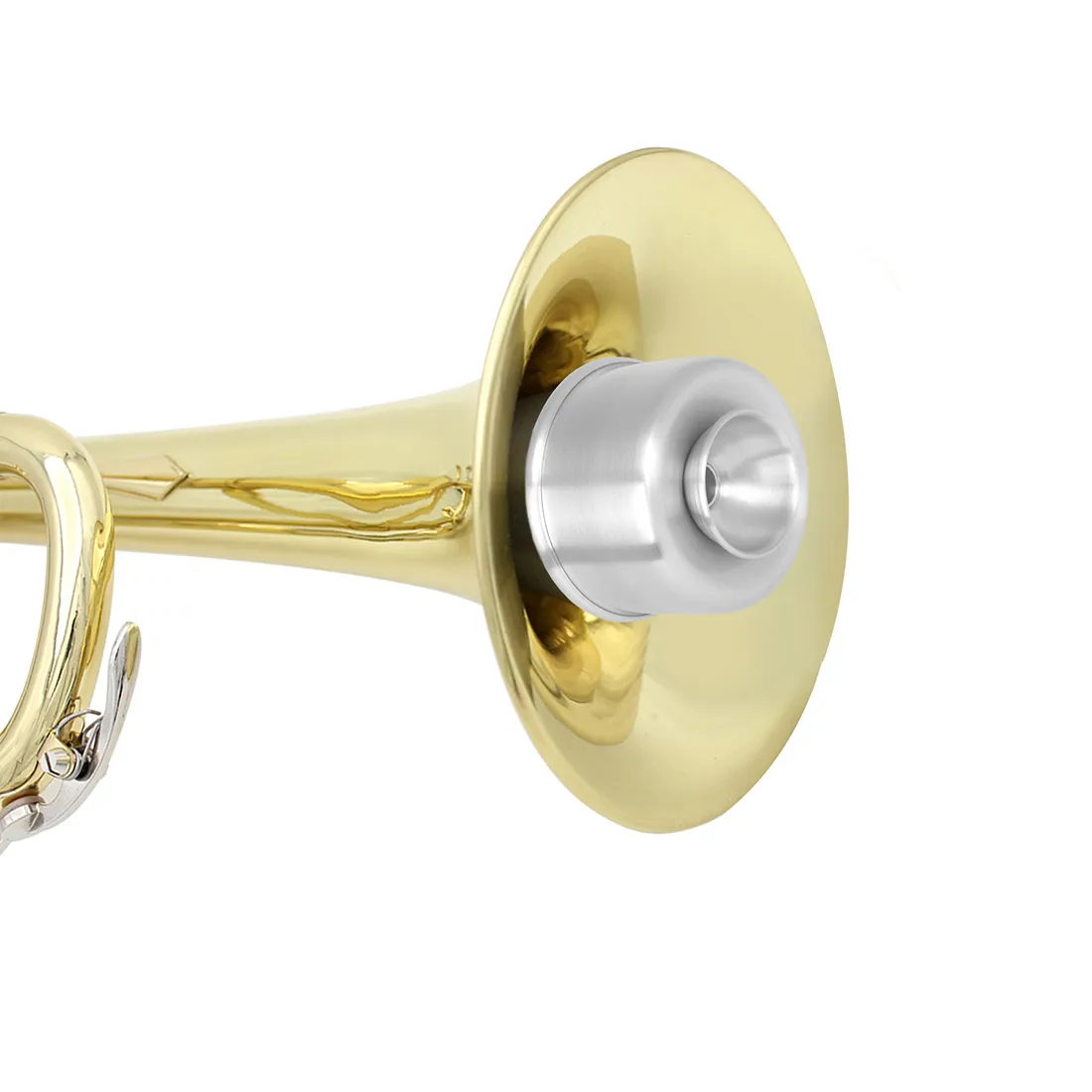 Description Picture 2 of itemTrumpet Mute Aluminum Alloy Trompet Straight Mute Practice Trumpet Mute Part Corner Musical Brass Instrument Accessories
