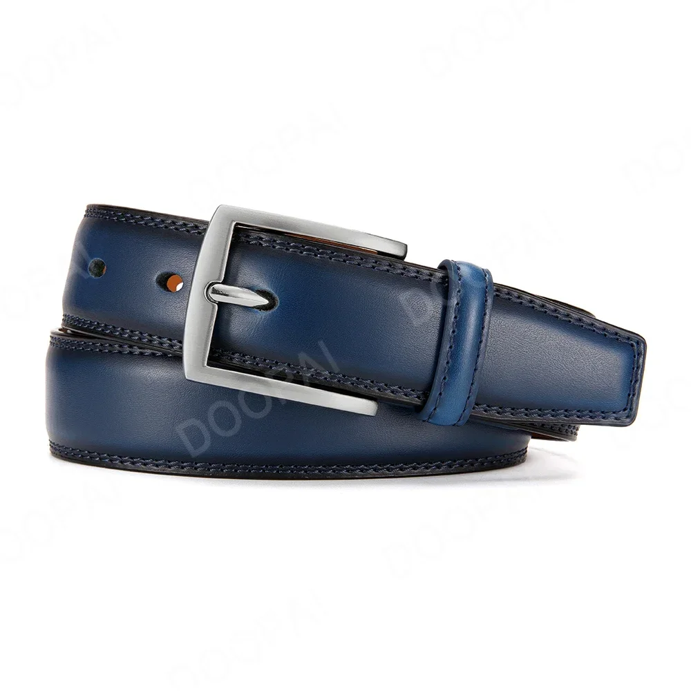 2023 neue Männer Gürtel Hohe Qualität Echtes Leder LANGE Große Pin Schnalle Metall Automatische Schnalle Männlich Gürtel Strap Männlich – Detail 17