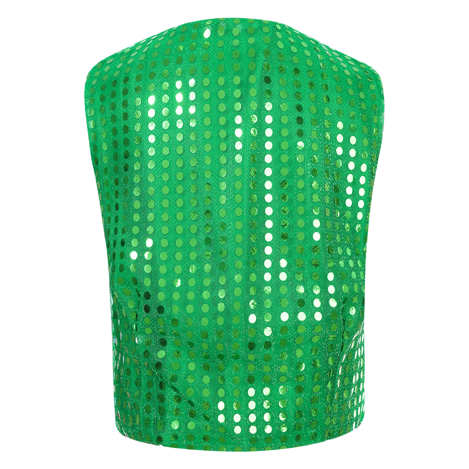 Kinder Mädchen Jungen Glitzernde Pailletten Weste Weste Chor Jazz Hip Hop Street Dance Bühne Leistung Kostüm Schule Party Dancewear – Detail 4