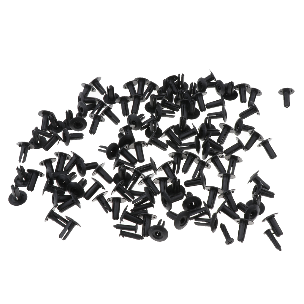 500Pcs Car Plastic Rivets 7mm Hole Dia Fastener  Bumper Push Pin Clip