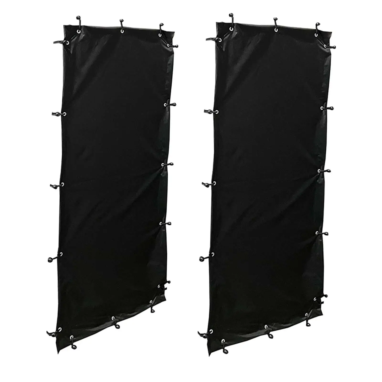 2x Weatherproof Curtain for Firewood Rack 2 Sides Firewood Cover Windproof Waterproof Wood Log Protector for Outdoor Camping BBQ