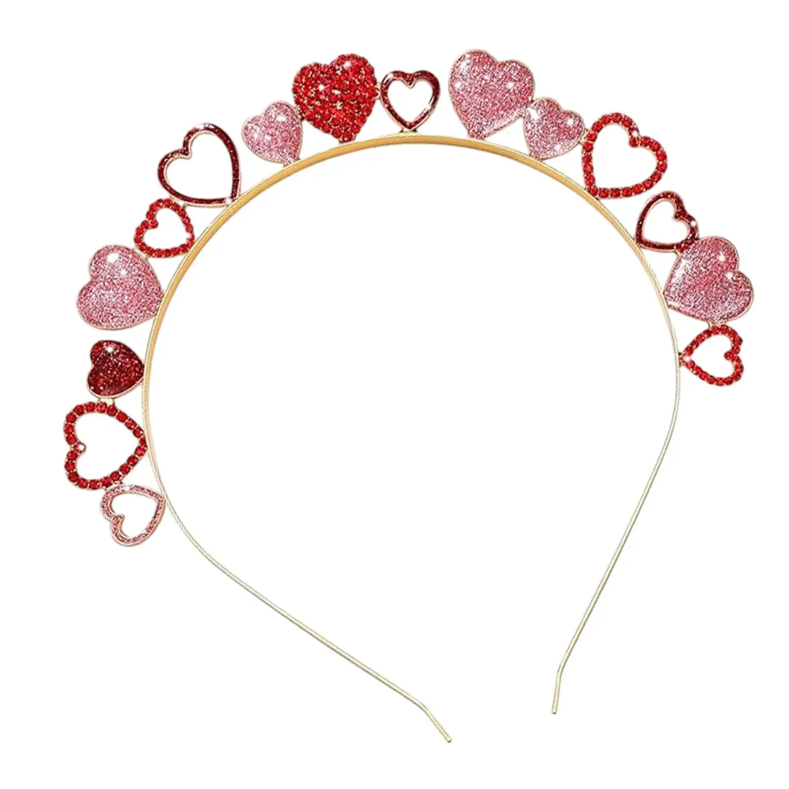Valentine`s Day Heart Headband for Woman Headwraps Adult Kids Hairband for Cosplay Performance Anniversary Celebration Carnival