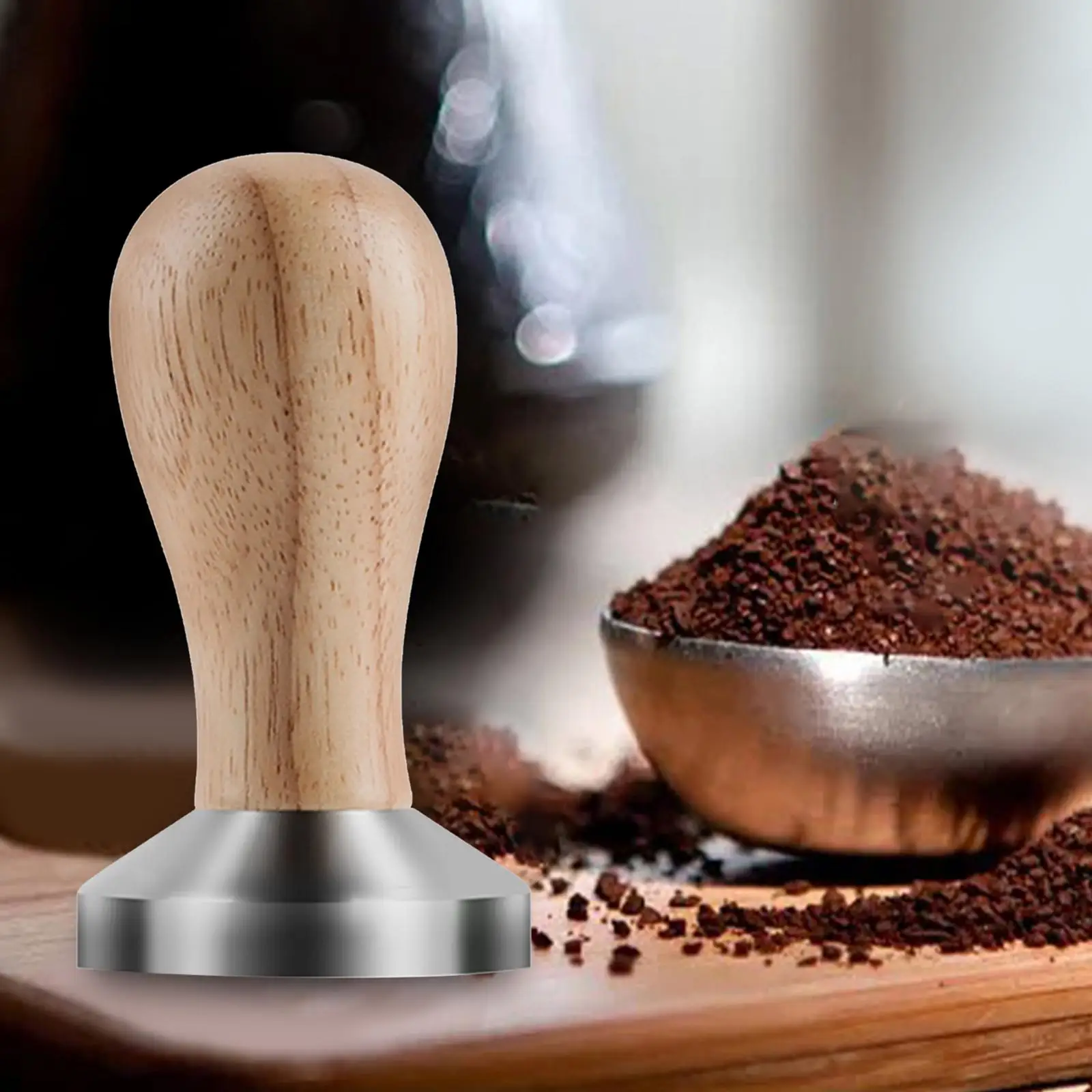Professional Coffee Tamper Wooden Handle Leveler Tool Professional Espresso Distributor Leveler Tool Barista  Distributor