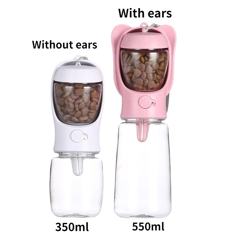 Portable Dog Cat Water Bottle with Storage Food and Water Container for Puppy Pets Feeder Bowl Outdoor Travel Pet Drinking Bowls