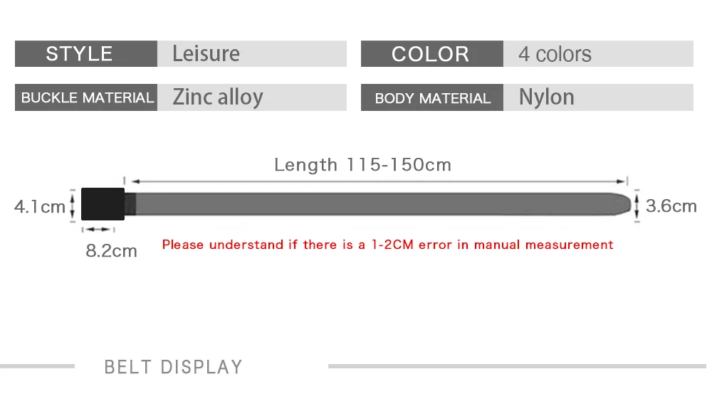 Neue Männer Gürtel taktische Nylon elastischen Gürtel Metall automatische Schnalle harte Stretch Herren Militär gürtel 115-150cm große Gürtel – Detail 14