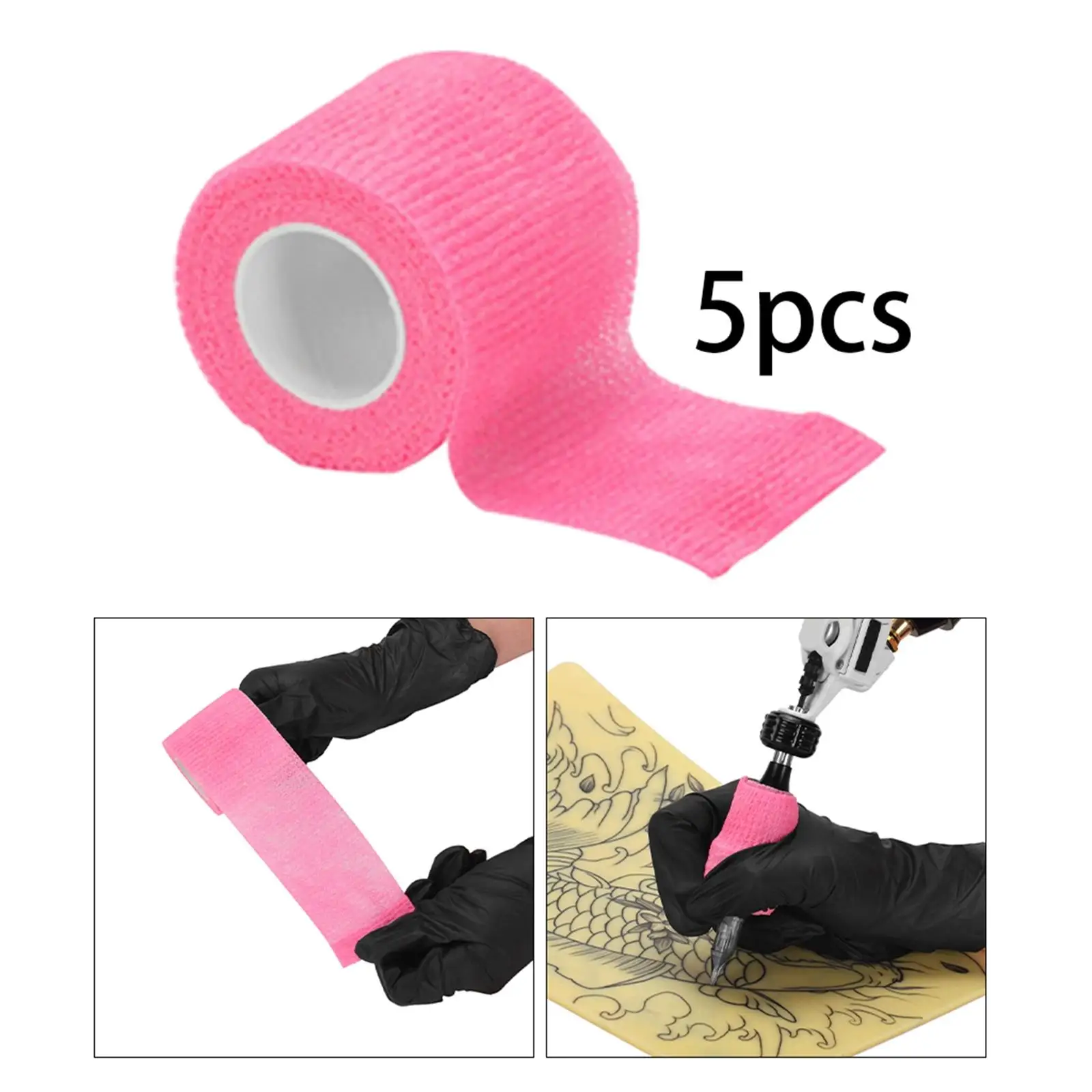 5x Self Adhesive Bandage Wrap, Cohesive Elastic Sports  Movement Wrap Tape for Sports Injury  Strain Knee Wrist Ankle
