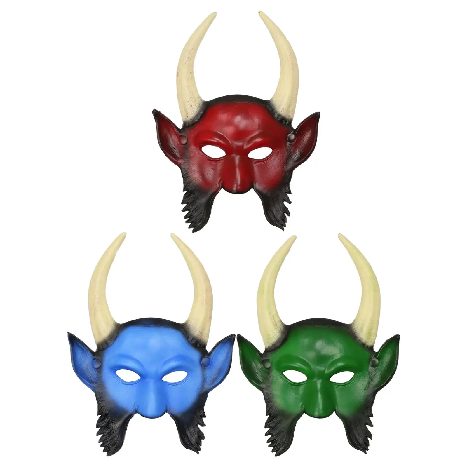 Devil Mask Cosplay Creative Costume Accessories Face Mask Halloween Mask for Party Stage Performance Night Club Prom Carnival