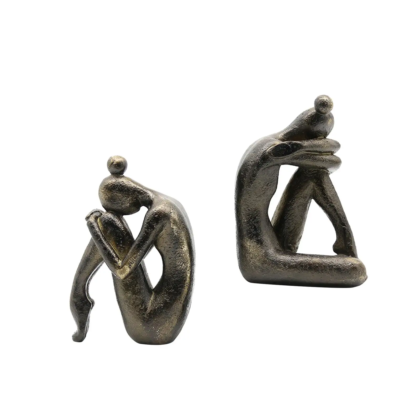 Thinker Bookends Book Holder Ornament Table Modern Decorative Bookends for Heavy Books Decorative Bookends Bookends for Shelves