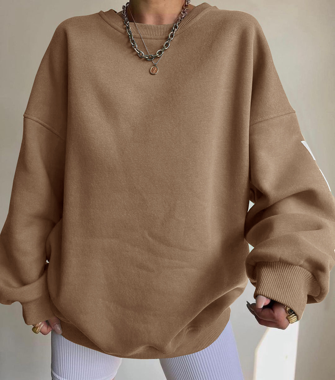 Title 18, Felpe pullover larghe da donna grunge stampa le...