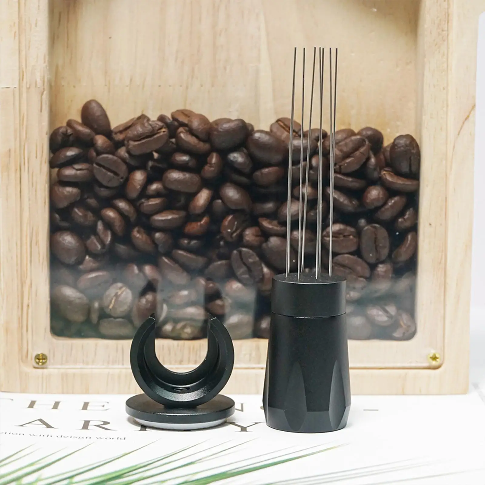 Coffee Tamper Distributor Coffee Stirring Tool, Hand Stirrer Tool Portable Hand