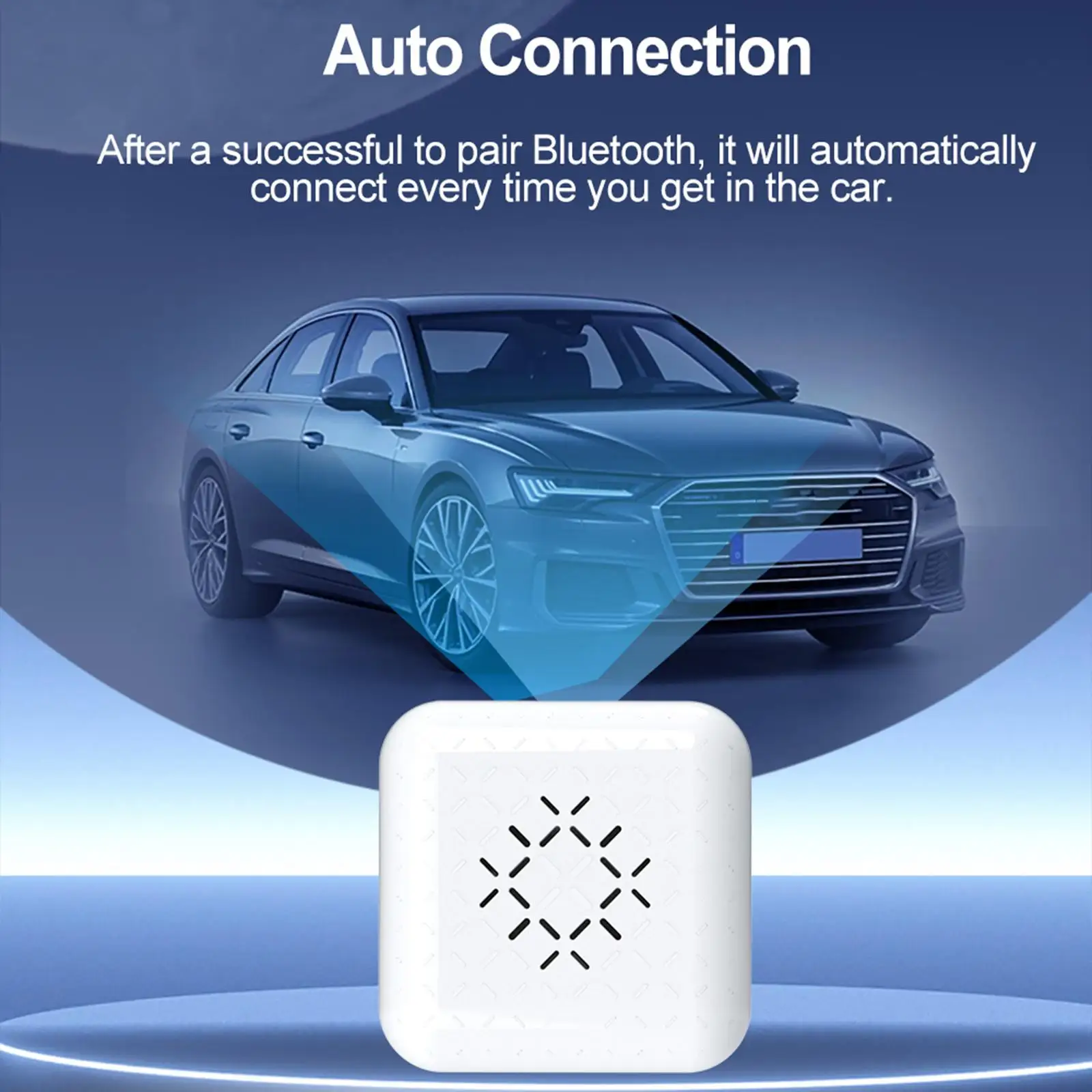 Mini Wireless Car Play Adapter, Achieve Wireless Car Play Easy Setup 5G Transmission Plug & Play Dongle for Wired Car Play Cars