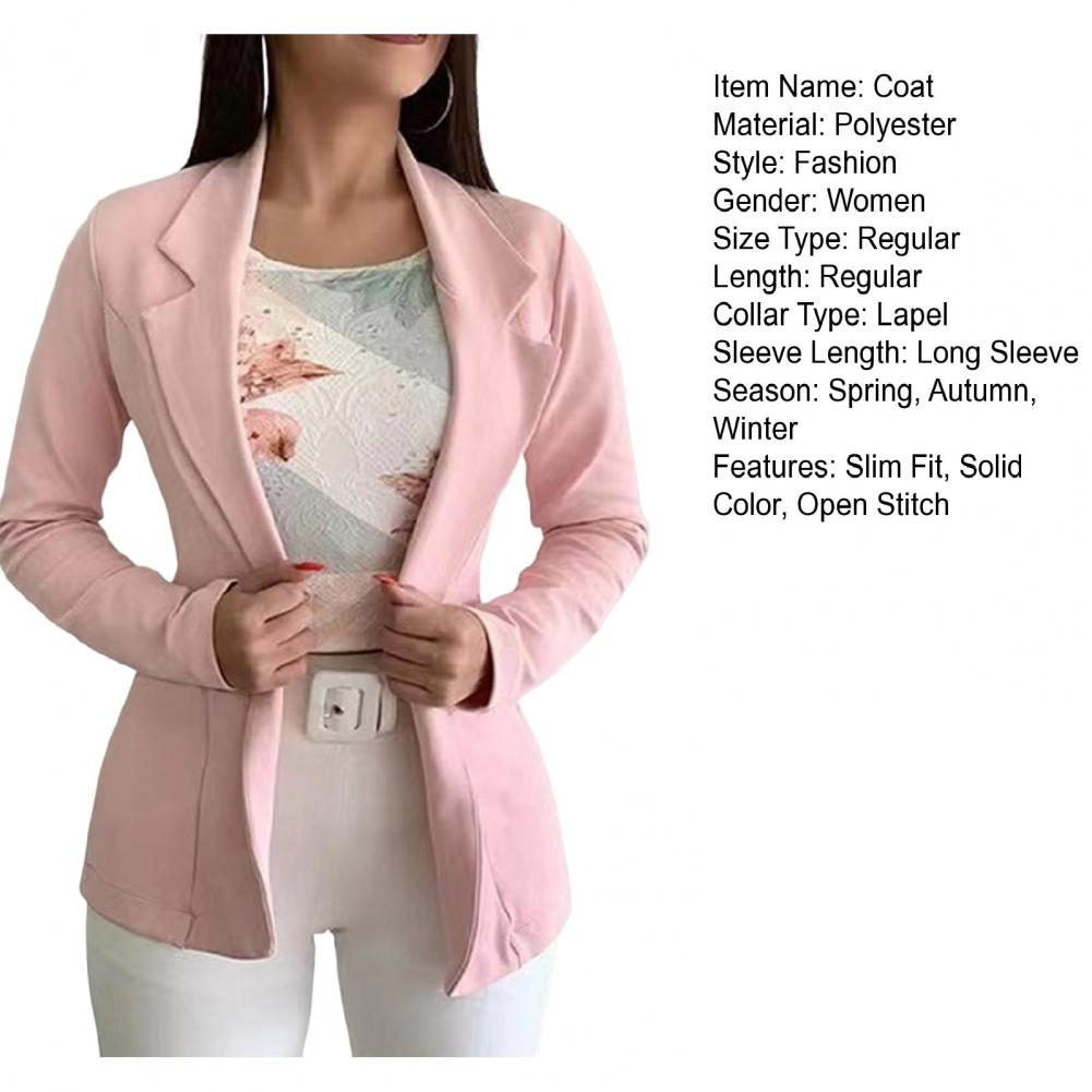 Title 7, Office Ladies Blazer Anti-Pilling Women Notched...