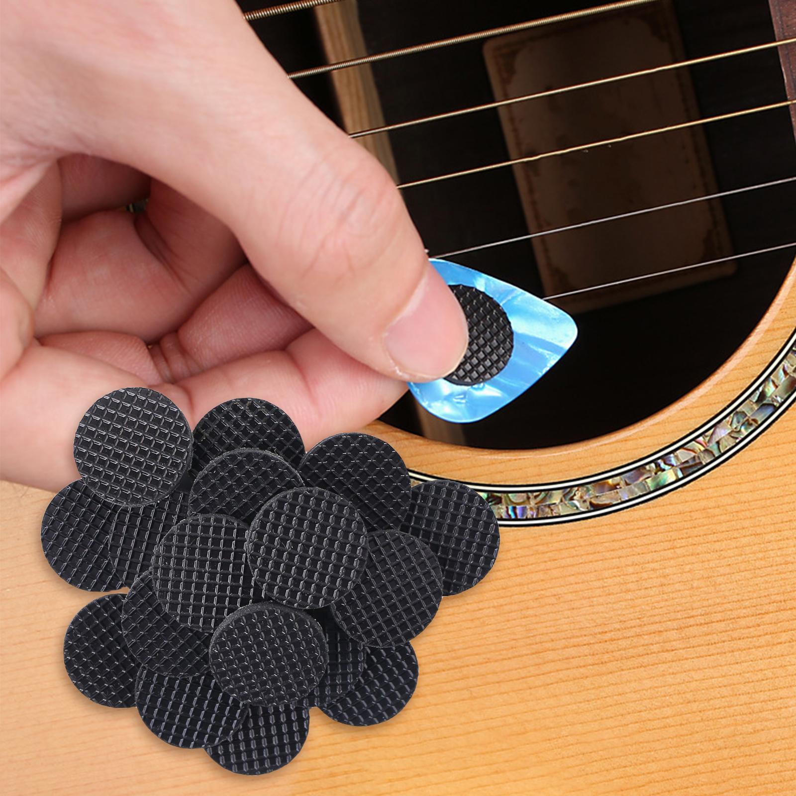 20x Rubber Grips for Guitar Picks Guitar Picks Parts Comfortable Better Picks Control Self Adhesive Stop Dropping Soft Durable