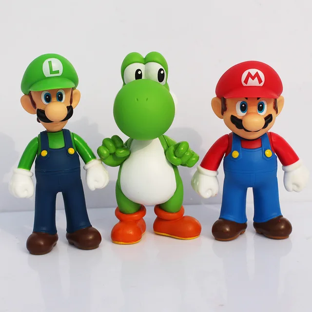 Funko Pop Super Mario Bros Anime Figur Spielzeug Puppen Modell Set Luigi  Yoshi Esel Kong Pilz für Kinder Geburtstags geschenke - AliExpress