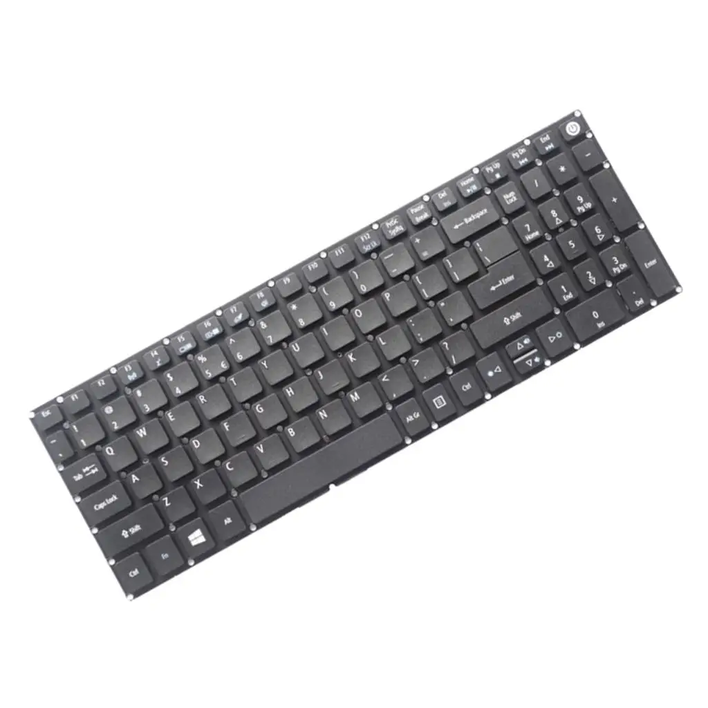 US Layout Replacement Laptop Keyboard Glossy Black Frame for Acer Aspire E5-532