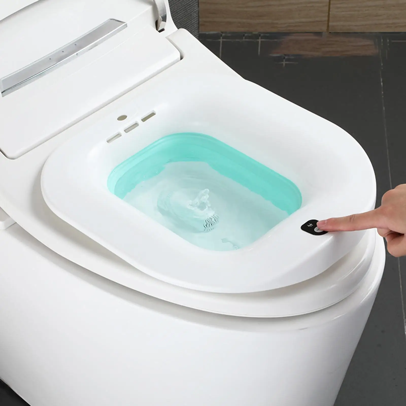 Electric Sitz Bath for Toilet Water Spray Folding for Cleaning