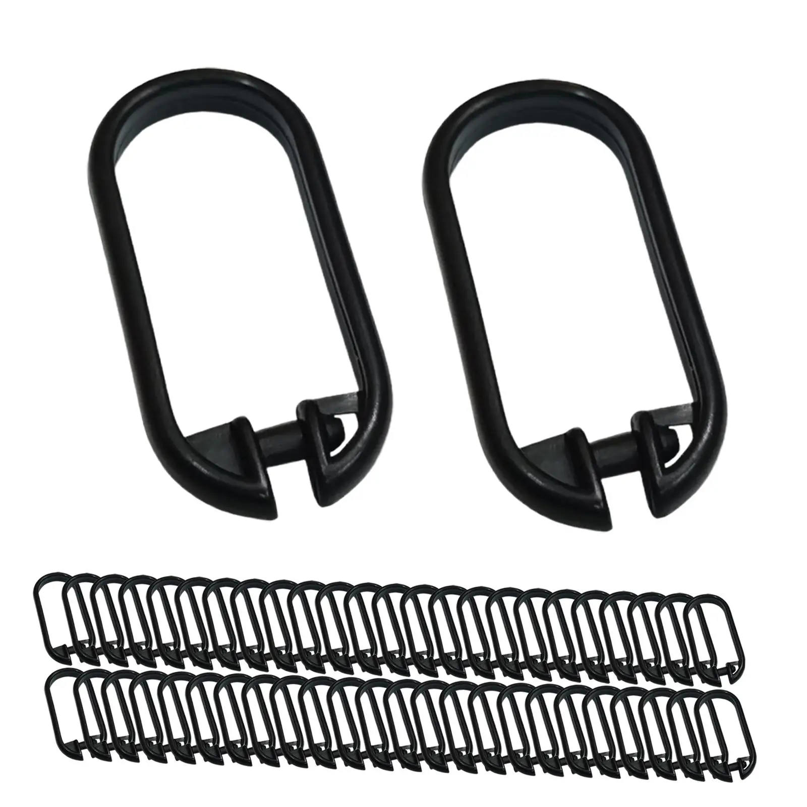 50x Portable Curtain Loop Buckle Direct Replaces Multifunctional Curtain Hanging Loop Buckle for Bathroom Home Shower Accessory