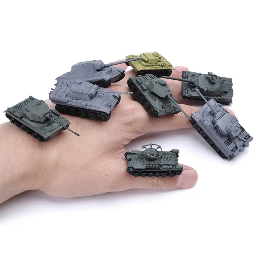 Diorama 1:144 Assemble Tank Kits Playset Collections Battle Tank for Desktop