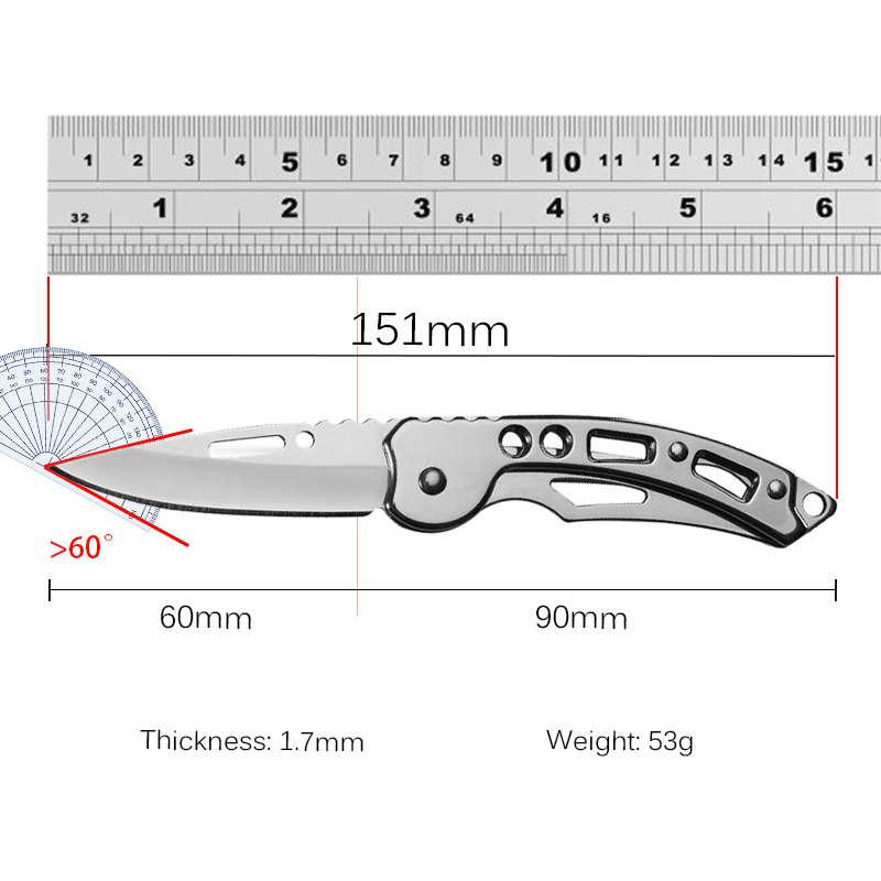 Description Picture 3 of itemNew Stainless Steel Folding Fruit Knife Peeling Slicing Knives Vegetable Fruit Peeling Knives Pocket Knife Kitchen Accessories