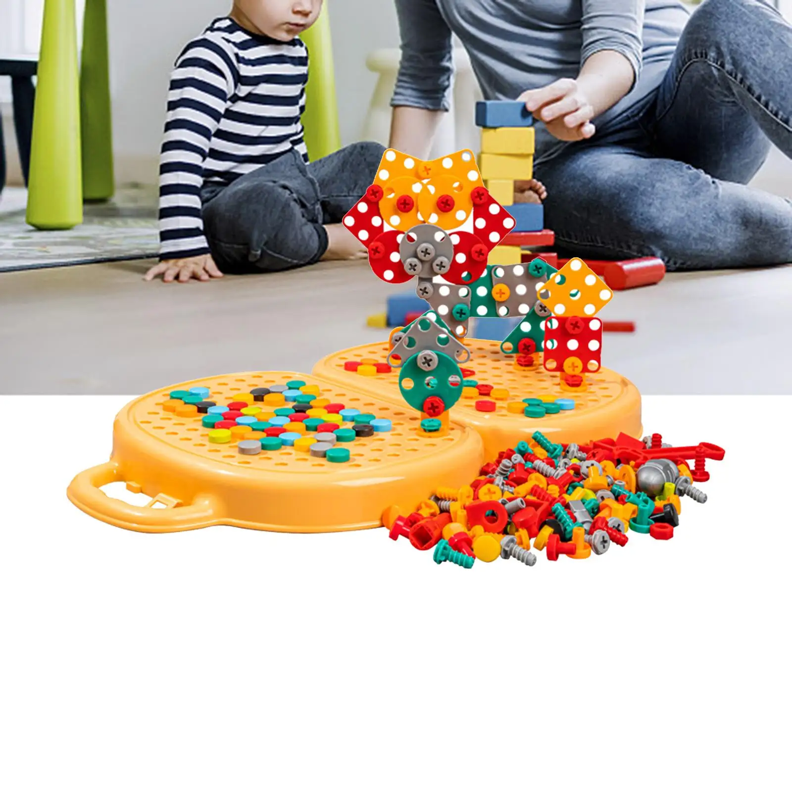 Simulation Building Toys Puzzle Toys Building Bricks Game Set Game Activities Center Construction Enginee for Children