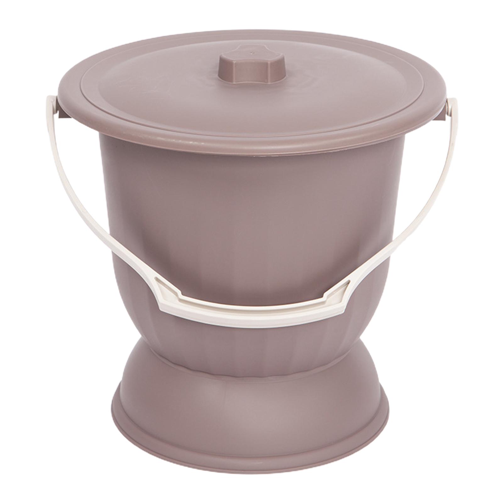 Handheld Spittoon with Lid and Handle Thickened Potty Chamber Pot Urine Bottle for Children elder Adults Woman