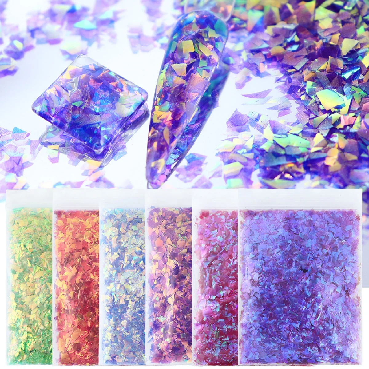 Best of 10g Colorful Irregular Nails Glitter Flakes Shiny Mermaid Glass Sequins For Manicure DIY Design Nail Art Decorations Accessories Reviews & Tips